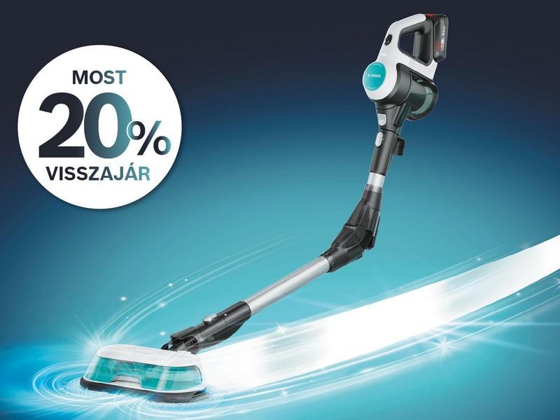 Ne takaríts kétszer! 🫧 Bosch Unlimited porszívók 20% pénzvisszatérítéssel!