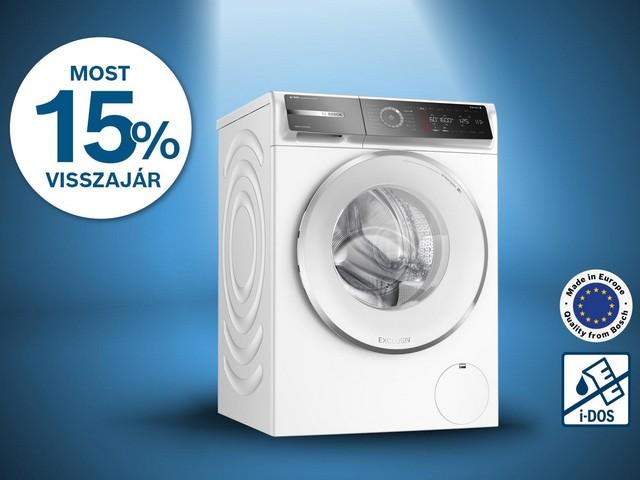 Cseppre pontos adagolás💧- Bosch i-DOS funkciós mosógépek 15% pénzvisszatérítéssel