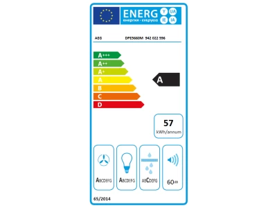 AEG DPE5660M Beépíthető páraelszívó, 3 fokozat, 60 cm