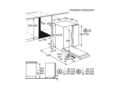 AEG FSB53907Z Beépíthető mosogatógép, QuickSelect kezelőpanel, MaxiFlex fiók, AirDry, 14 teríték, LED kijelző