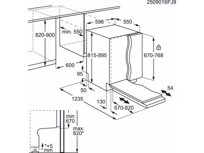 AEG GI7212A2SN Beépíthető mosogatógép, WiFi, QuickSelect kezelőpanel, EasyFlex fiók, AirDry, 14 teríték