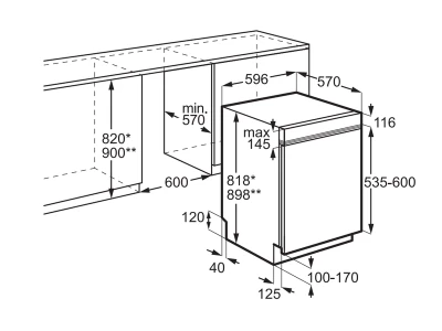 AEG GT6210D1SNM Beépíthető mosogatógép, 13 teríték