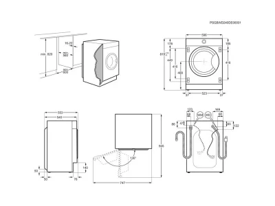 AEG L8FE48SIC PowerCare beépíthető gőzmosógép, Steamrefresh gőzprogram, Hygiene program gőzzel, A energiaosztály, 8 kg, 1400 f/p., WiFi