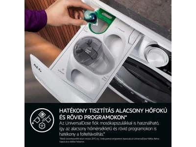 AEG LWR73166OE UniversalDose sötétszürke mosó-szárítógép, 10/6 kg, 1600 f/p., WiFi, gőzprogram