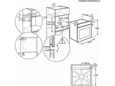 AEG NBR6P531SB SteamCrisp/SenseCook beépíthető gőzsütő, maghőmérő, Wifi, pirolitikus tisztítás
