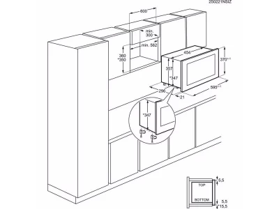 AEG NMB6S171SB Beépíthető mikrohullámú sütő