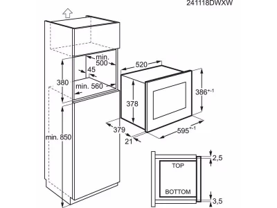 AEG OS5GM251EB Beépíthető mikrohullámú sütő