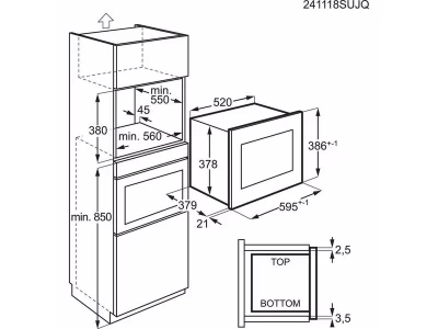 AEG OS5GM251EB Beépíthető mikrohullámú sütő