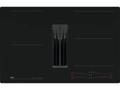 AEG TH84CC23CZ Beépíthető indukciós főzőlap beépített páraelszívóval, SaphirMatt® üvegfelület, Bridge, Hob2Hood, Breeze, 80 cm