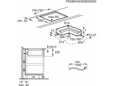 AEG TH84CC23CZ Beépíthető indukciós főzőlap beépített páraelszívóval, SaphirMatt® üvegfelület, Bridge, Hob2Hood, Breeze, 80 cm