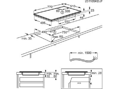AEG TI84IB10IT SenseBoil® beépíthető indukciós főzőlap, SaphirMatt® SE, Bridge, Hob2Hood®, 80 cm