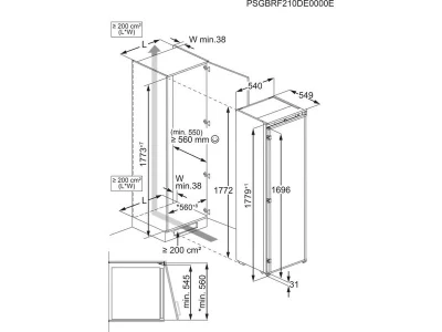 AEG TK7DS181DS Beépíthető hűtőszekrény, ExtraZone fiók, 177 cm