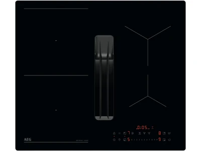 AEG TT64CB00CB Beépíthető indukciós főzőlap beépített páraelszívóval, Hob2Hood, Bridge funkció, 60 cm