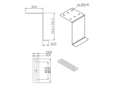 AIRA - Légtechnikai elem tartókonzol szett