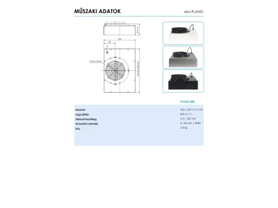 AIRA - Plazma szűrő páraelszívókhoz PLANO 800/210 R