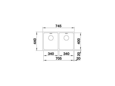BLANCO ANDANO 340/340-U exc.nél InFino
