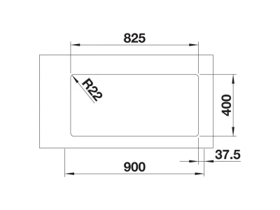 BLANCO ANDANO 400/400-U selyemfényű rozsdamentes acél mosogató