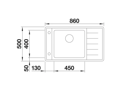 BLANCO ANDANO XL 6 S-IF Compact selyemfényű rozsdamentes acél mosogató, balos, lefolyó-távműködtetővel