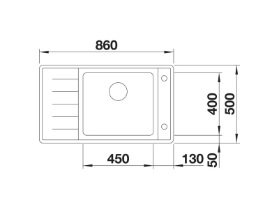 BLANCO ANDANO XL 6 S-IF Compact selyemfényű rozsdamentes acél mosogató, jobbos, lefolyó-távműködtetővel