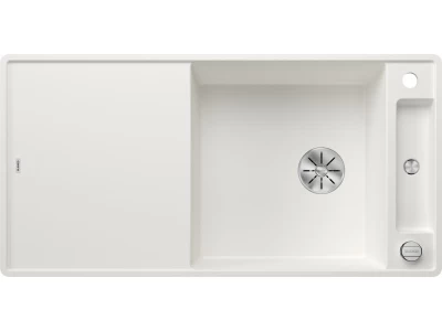 BLANCO AXIA III XL 6S-F fehér üveg tar, SZINTBE ÉPÍTÉS