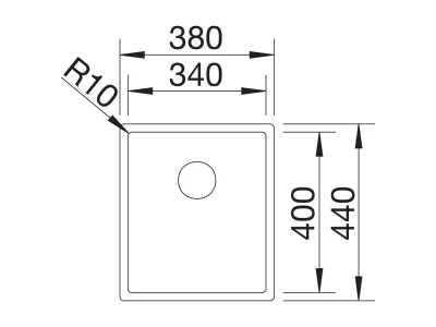 BLANCO CLARON 340-IF Durinox rozsdamentes acél mosogató