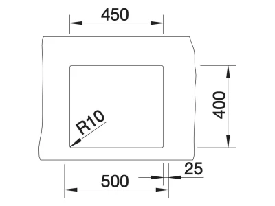 BLANCO CLARON 450-U selyemfényű rozsdamentes acél mosogató