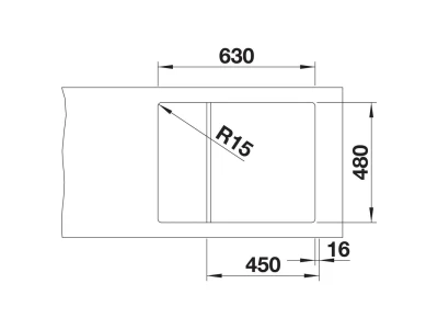 BLANCO ELON 45 S SILGRANIT mosogató, kávé, lefolyó-távműködtetővel