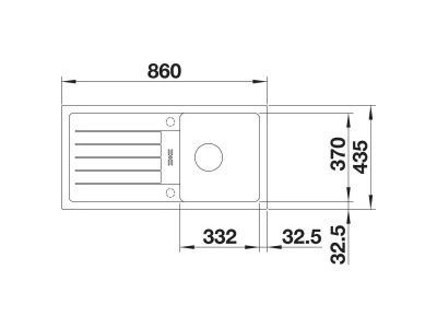 BLANCO FAVUM 45 S SILGRANIT mosogató, fekete