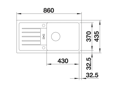 BLANCO FAVUM XL 6 S SILGRANIT mosogató, vulkánszürke