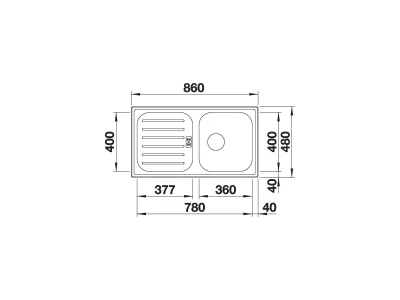 BLANCO FLEX PRO 45 S mosogatótálca, natúr rozsdamentes acél, excenter nélkül (232887 mos+232250 lef)