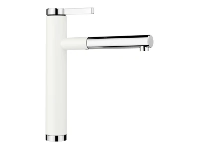 BLANCO LINEE-S kihúzható fejes csaptelep, fehér/króm, SILGRANIT-Look, HD