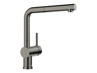 BLANCO LINUS-S kihúzható fejes csaptelep, satin dark steel, HD