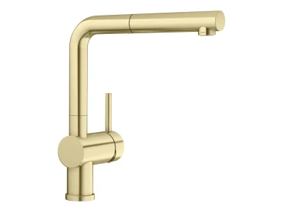 BLANCO LINUS-S kihúzható fejes csaptelep, satin gold, HD