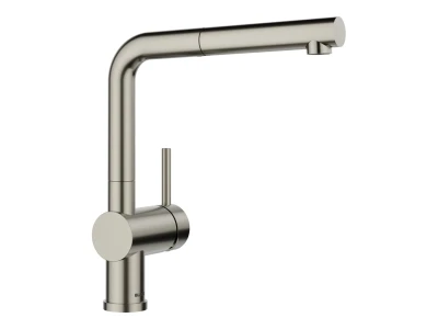 BLANCO LINUS-S kihúzható fejes csaptelep, satin platinum, HD