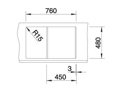 BLANCO METRA 45 S SILGRANIT mosogató, törtfehér, lefolyó-távműködtetővel
