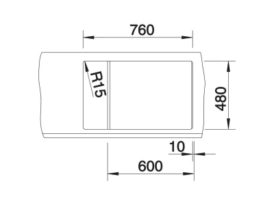 BLANCO METRA 6 S Compact SILGRANIT mosogató, törtfehér, lefolyó-távműködtetővel