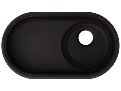 BLANCO OOVALON 700-IF mystic black mosogató, VELGRANIT, lefolyó nélk.
