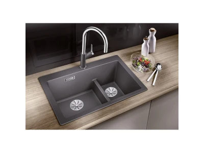 BLANCO PLEON 6 Split SILGRANIT mosogató, balos, kávé