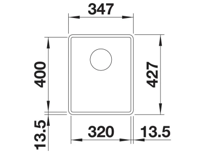BLANCO SUBLINE 320-F SILGRANIT mosogató, antracit