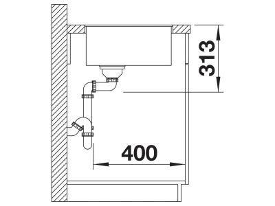 BLANCO SUBLINE 320-F SILGRANIT mosogató, antracit