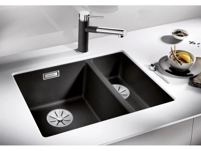 BLANCO SUBLINE 340/160-U SILGRANIT mosogató, jobbos, tartufo, lefolyó nélkül
