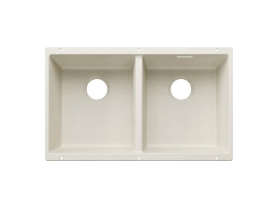 BLANCO SUBLINE 350/350-U SILGRANIT mosogató, törtfehér, lefolyó nélkül 