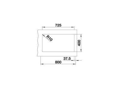 BLANCO SUBLINE 430/270-U fekete exc.n.