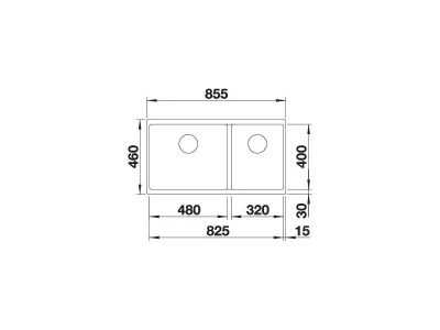 BLANCO SUBLINE 480/320-U SILGRANIT mosogató, balos, fekete