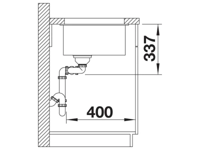 BLANCO SUBLINE 480/320-U SILGRANIT mosogató, balos, tartufo