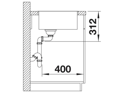 BLANCO SUBLINE 500-IF SteelFrame SILGRANIT mosogató, fehér