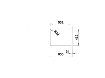 BLANCO SUBLINE 500-IF fekete exc.n.