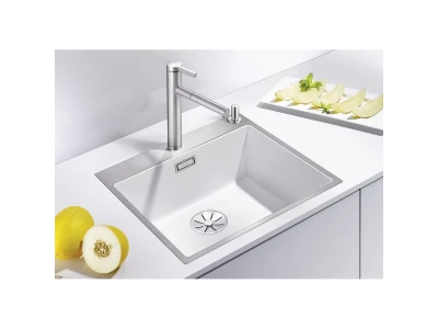 BLANCO SUBLINE 500-IF/A SteelFrame SILGRANIT mosogató, fekete, lefolyó-távműködtetővel