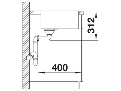 BLANCO SUBLINE 500-IF/A SteelFrame SILGRANIT mosogató, fekete, lefolyó-távműködtetővel