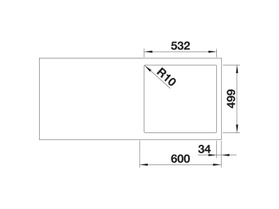 BLANCO SUBLINE 500-IF/A SteelFrame SILGRANIT mosogató, fekete, lefolyó-távműködtetővel